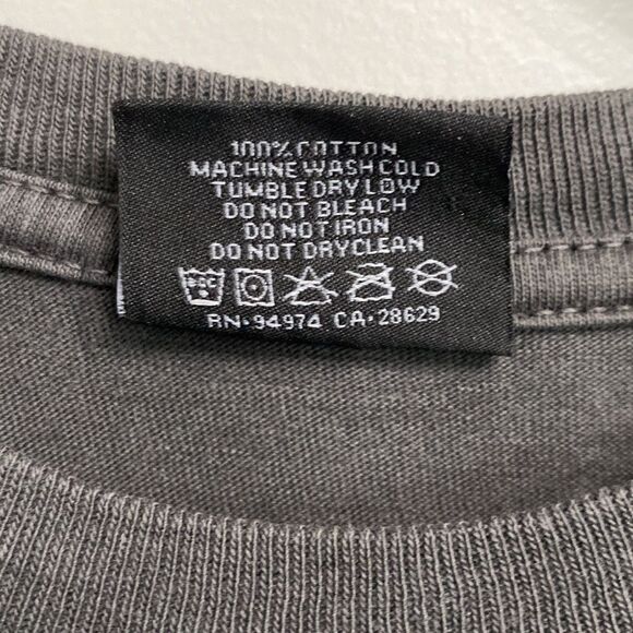 Stussy LSD Tribe Short Sleeve T-Shirt Tee in Black Graphic Crewneck Peace Sign - Picture 9 of 13